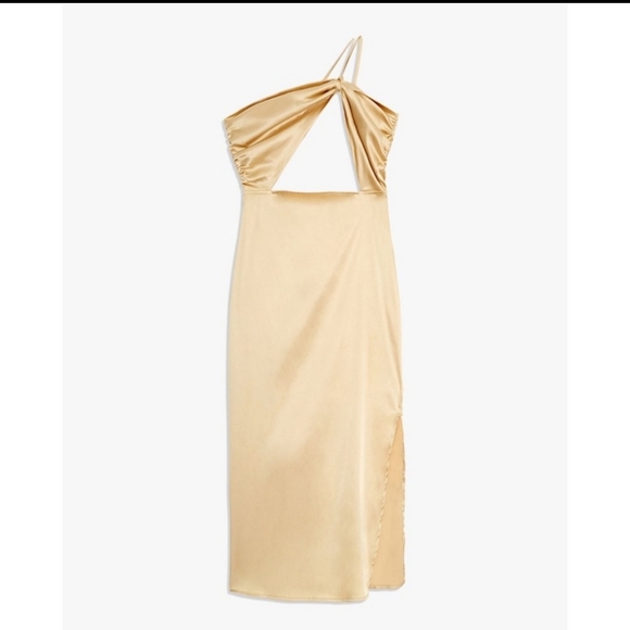 WeWoreWhat The Halter Stretch Charmeuse Satin Midi Dress - Picture 2 of 15